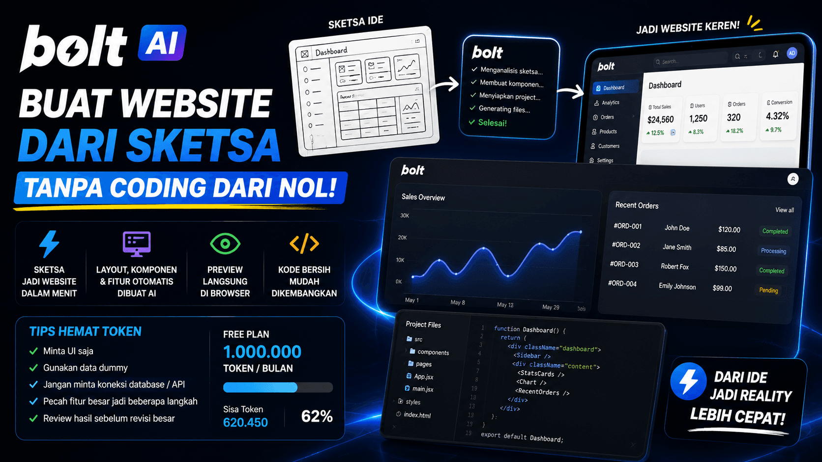 Building a Website from a Sketch with Bolt AI Without Starting from Scratch