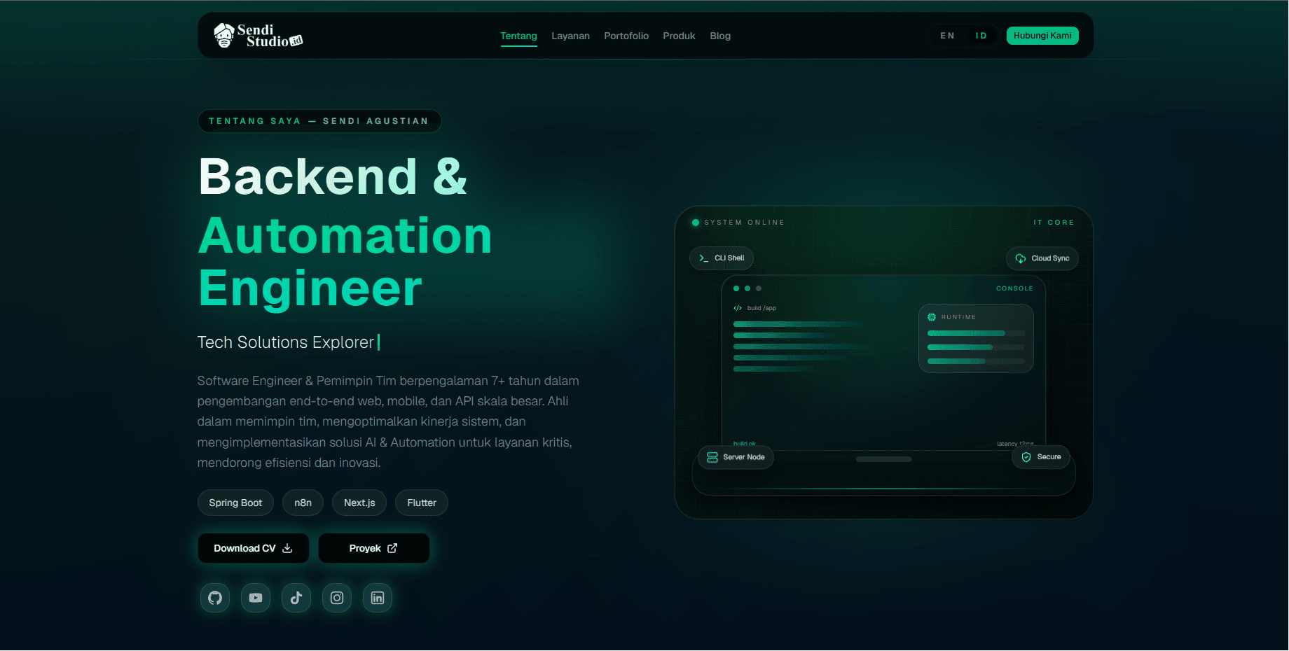 Behind the Sendi Studio Web Profile: The Frontend and Backend Tech Stack I Use